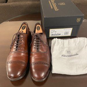 $400 Allen Edmonds Fifth Avenue Cap-toe Oxford , Dark Chili/ Brown - Size 9